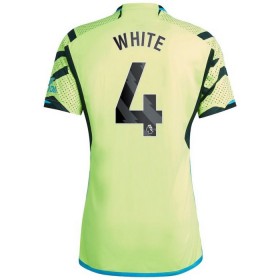 Virallinen pelipaita Arsenal White 4 Vieras 2023-24 Lyhythihainen - Miesten